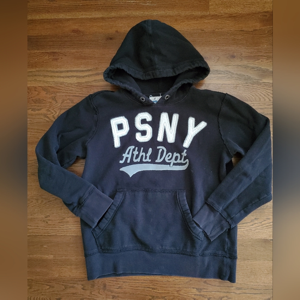 P.S. BY AEROPOSTALE BOYS L/12 black logo hoodie